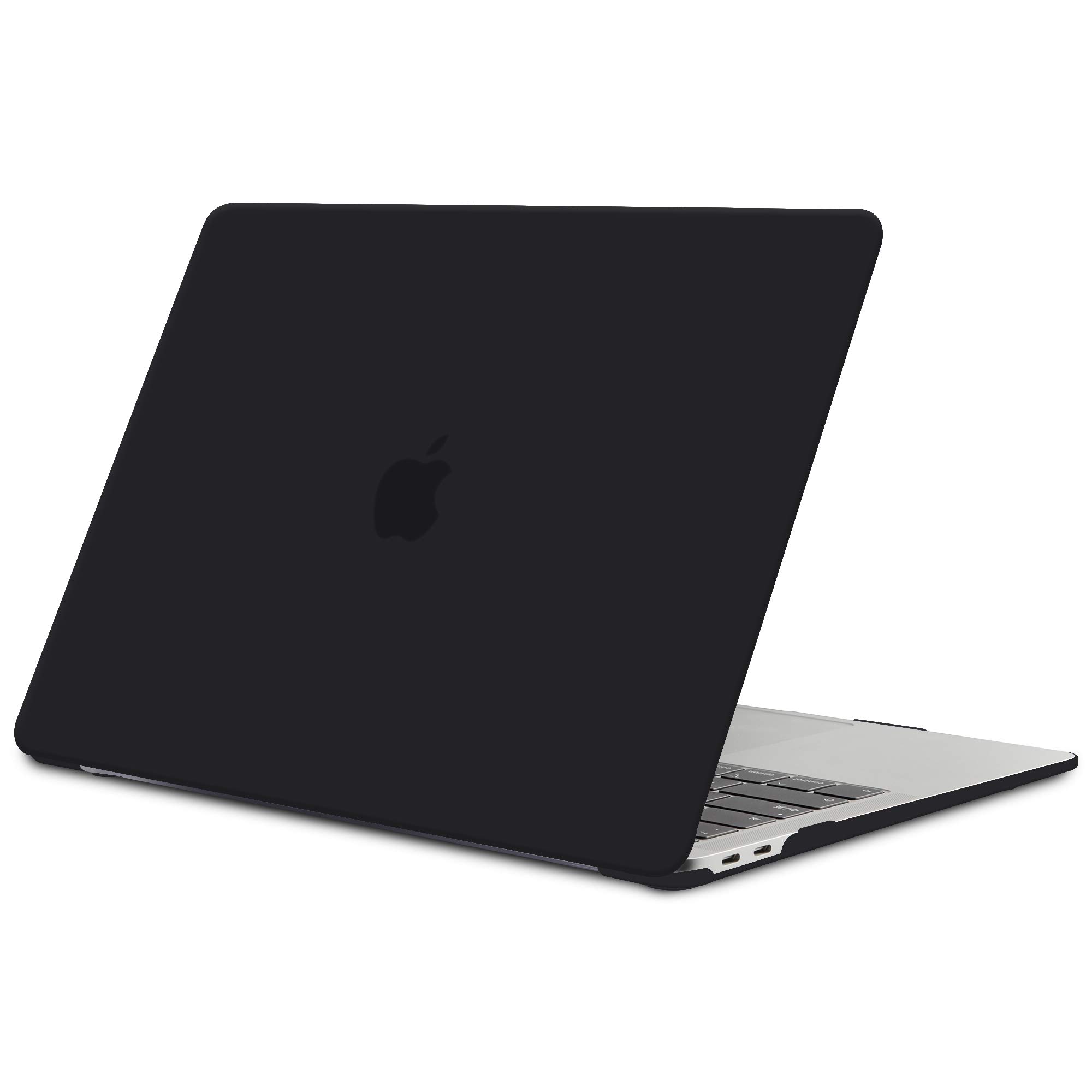 TECOOL Case compatible with MacBook Air M1 & MacBook Air 13 inch Retina 2020 2019 2018 (A2337 A2179 A1932), Plastic Snap On Hard Shell Cover, Black (Matte)