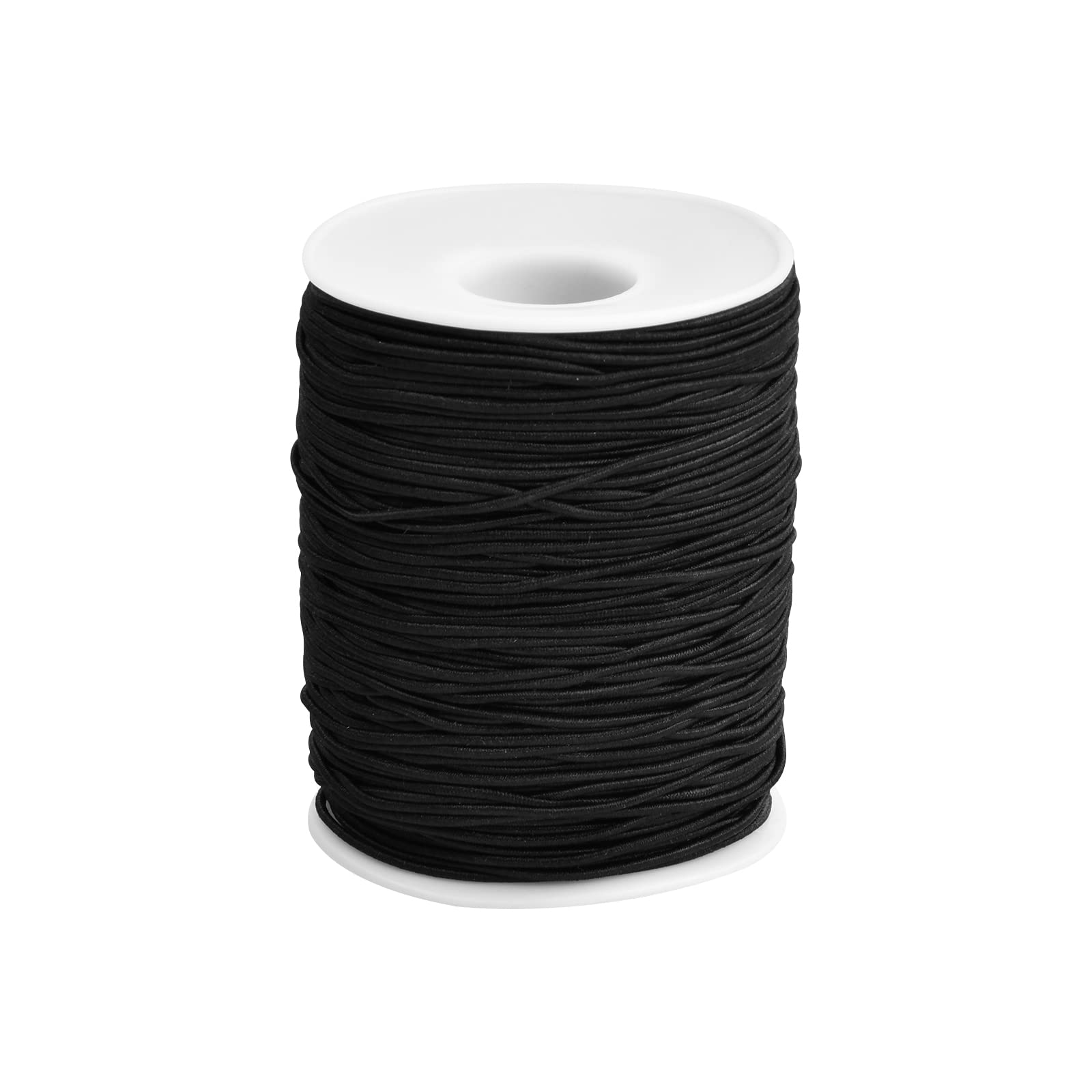 Elastic Cord Beading Cord Elastic String for Bracelets,Beading Thread for Jewellery Making Stretchy String Elastic for Bracelet Making Elastic Bead Thread Rope Cord for Necklace Craft (Black)
