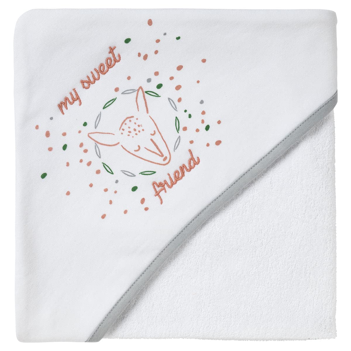 BabyCalin BBC303009 Badekap, 80cm x 80cm, Mein Süßer Freund, Mehrfarbig, 1 Stück