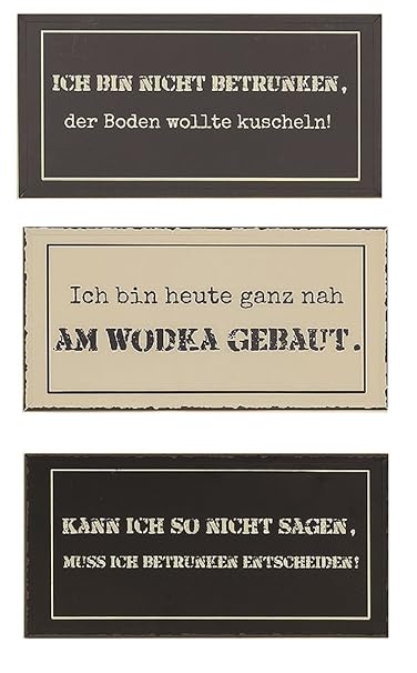 Amazonde 3er Set Metall Wandbilder 40 X 20 Schilder