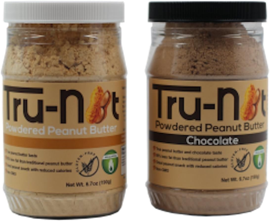 TruNut Natural Peanut Butter (powder), 189g Jar 2Pack Original