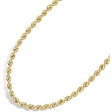 14K Gold 2MM Diamond Cut Rope Chain 