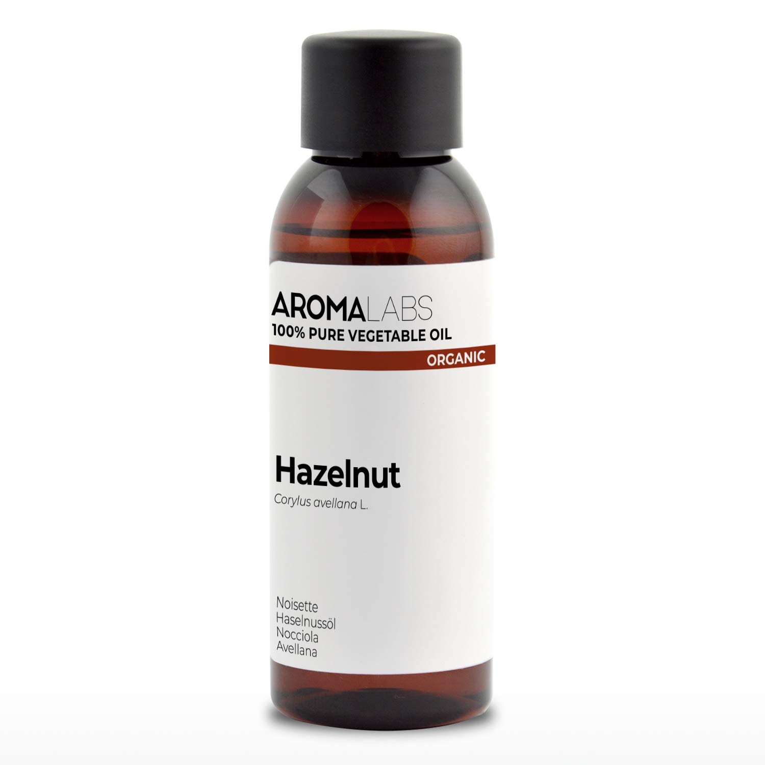 ORGANIC - HAZELNUT Oil - 50mL - 100% Pure, Natural, Cold Pressed and AB Certified - AROMA LABS (French Brand)