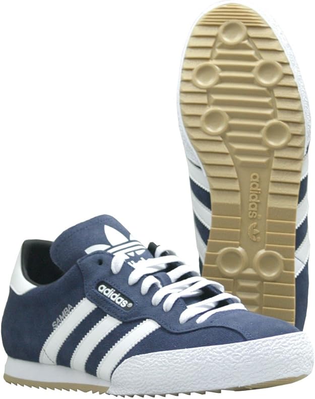 Mens Navy Blue Adidas Classic Samba Suede 3 Stripe Lace Trainers Shoes Size 12: Amazon.co.uk 
