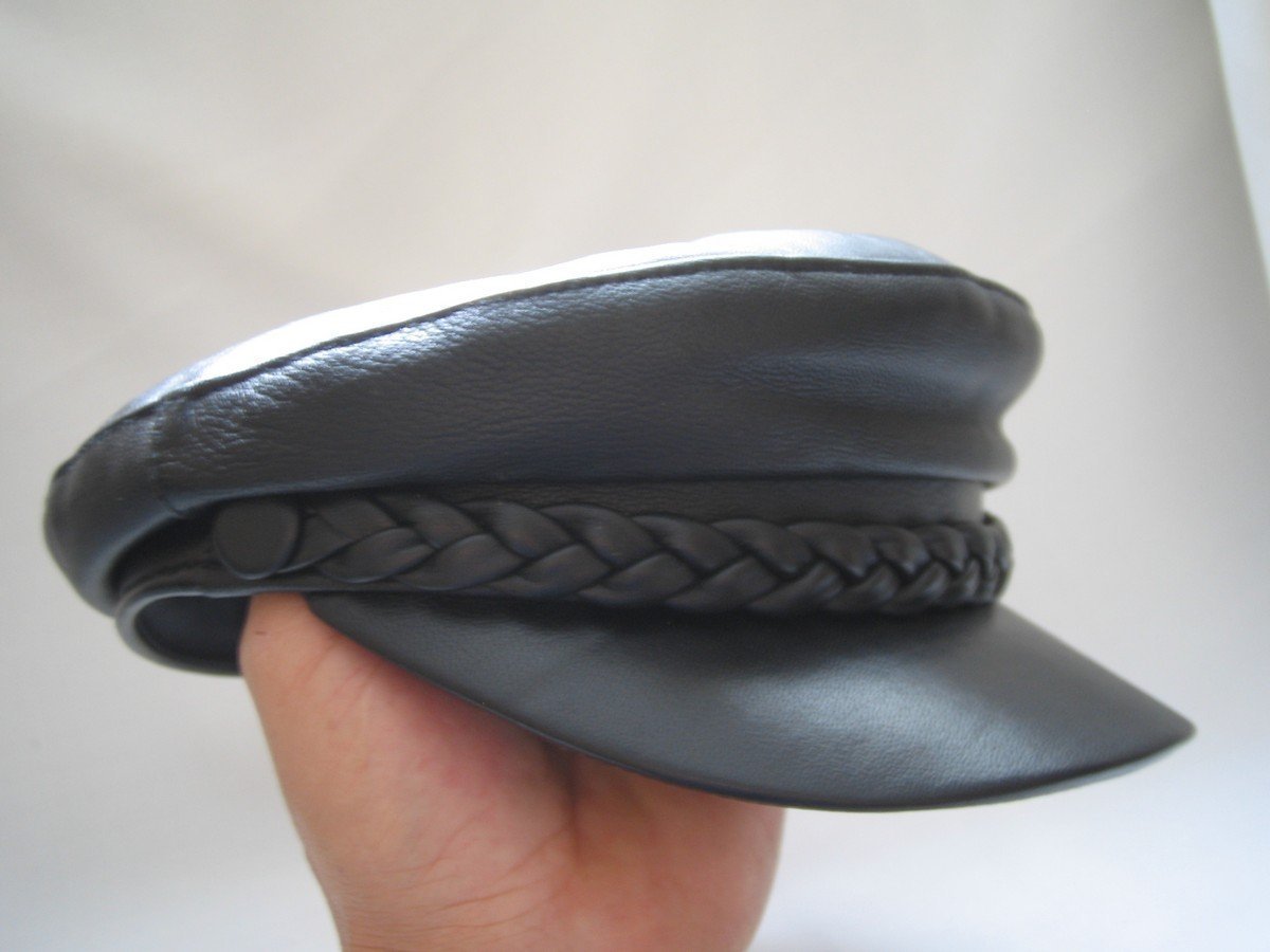 leather greeek fisherman hat Handmade genuine high quality