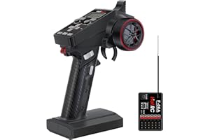 Hobby Fans RC Radio System 6CH 2.4G RC Transmitter with Receiver Anti-Jamming Remote Controller with LCD Screen for RC Car Cr