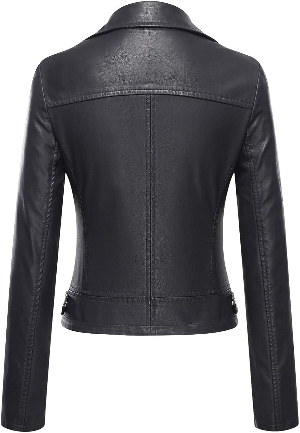 Tanming Women's Faux Leather Moto Biker Short Coat Jacket at  Women's Coats Shop