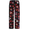 CVKOLOK Cartoon Pajamas Pants for Women Girls Cute Cat Print Flannel Sleep Bottoms Halloween Christmas Sleepwear