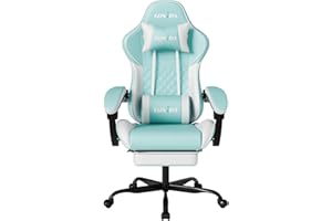SUKIDA Ergonomic Video Gamer Chairs Gaming Computer Chair Gamer Chairs for Adults Massage Lumbar Support Swivel Height Adjustable Headrest Backrest
