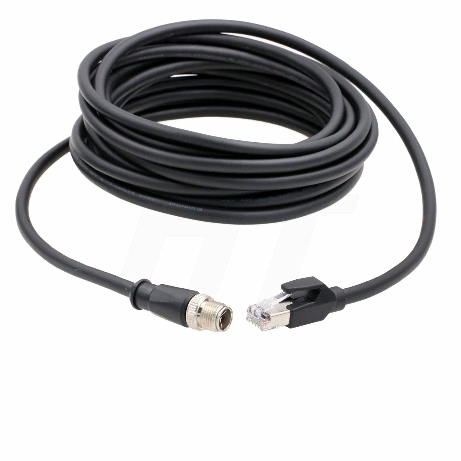 HangTon M12 8 Pole X-Coded Male to RJ45 Cat5e Shielded Ethernet Data Cable for Camera Basler Blaze and Cognex IS2000 IS7000 IS8000 10m