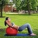 Exercise Ball (Multiple Sizes) for Fitness, Stability, Balance & Yoga - Workout Guide & Quick Pump Included - Anit Burst Professional Quality Design (Red, 55CM)