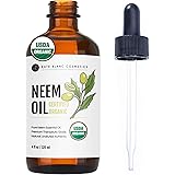 Neem Oil (4oz) by Kate Blanc. USDA Certified Organic, Virgin, Cold Pressed, 100% Pure. Great for Hair, Skin, Nails, Acne and