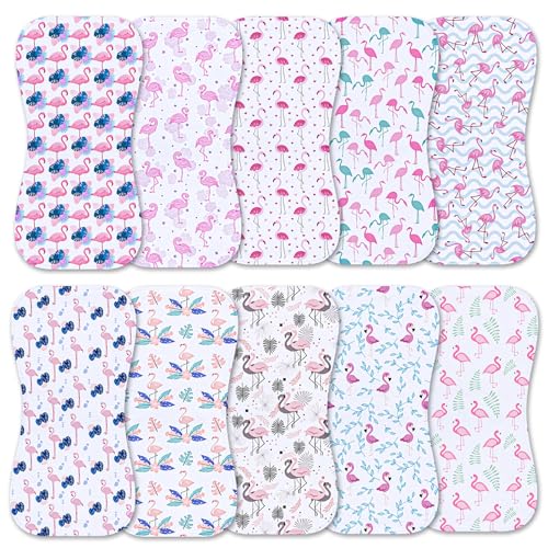 Benoxine 10-Pack Burp Cloths for Baby Boys and Girls - Organic Baby Burp Cloth,Baby Washcloths, Burp Rags, Large Neutral Burp Clothes for Newborn
