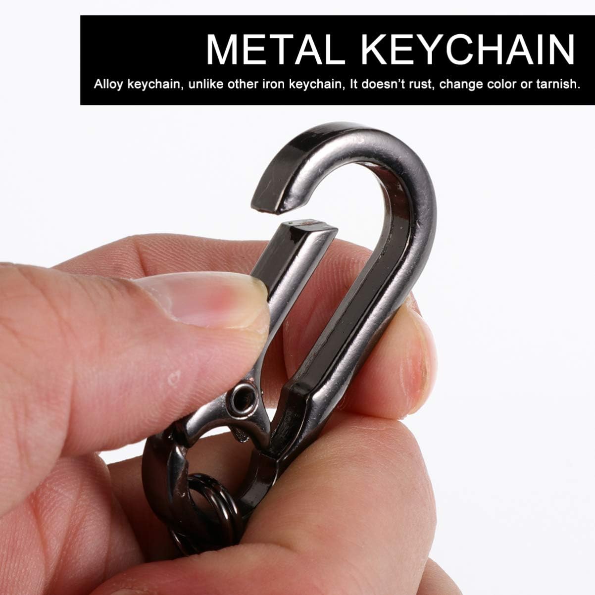 WINOMO 4pcs Spiral Retractable Spring Coil Keychain Theftproof Anti-lost Stretch Cord Key Ring with Metal Lobster Clasp for Wallet Phones (Random Color) - Image 3