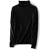 Ciovkis Women's Merino Wool Blend Sweater Fall Winter Turtleneck Long Sleeve First-Line Ready to Wear Seamless Knit Sweater