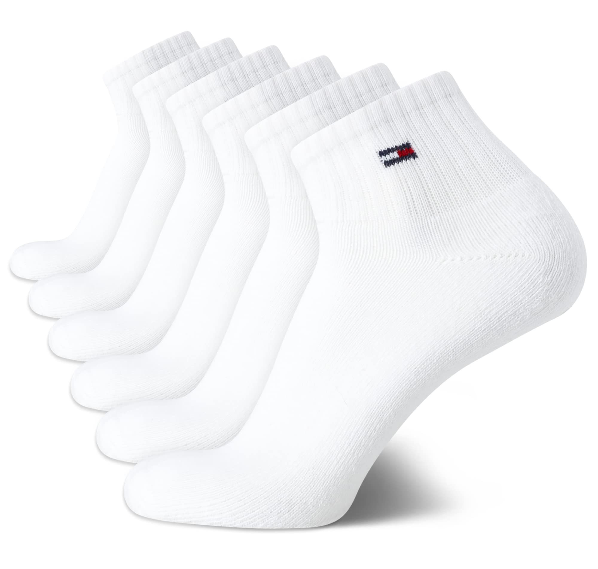 Tommy Hilfiger Pack de 6 calcetines elásticos acolchados que absorben la humedad para hombre