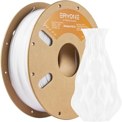 ERYONE PETG Filament 1.75mm 2x1kg White 0.03mm Accuracy Clog-Free