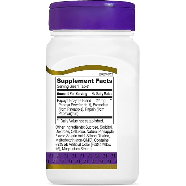 21ST CENTURY PAPAYA ENZYME CHEWABLE MAXIMUM STRENGTH BY 21ST CENTURY HEALTHCARE