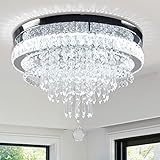 FRIXCHUR 19.7" Crystal Chandeliers Crystal Ceiling