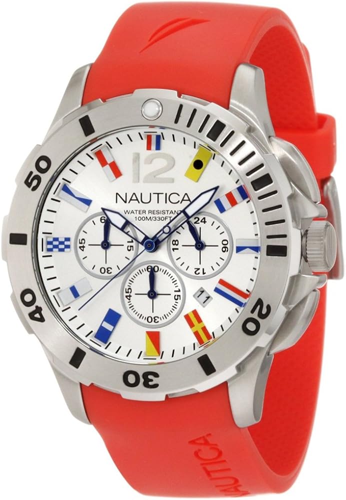 Nautica N18639G Orologio da polso da uomo, cinturino in caucciù