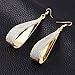 SOSUO Silver Crystal Scrub Water Drop Hook Dangle Earrings Fashion Women Party (Gold)
