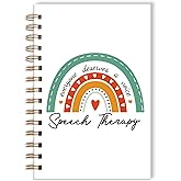 Wxiben SLP Spiral Journal Notebook - Rainbow Speech Therapist Gifts for Women, SLP Gift for Speech Therapist, Spiral Notebooks Language Pathologist Gift, Everyone Deserves a Voice Journal 5.5x8.3 Inch