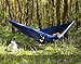 Double Camping Hammock - 10.5 x 6.5 FT (9ft Tree Straps, 2 Carabiners) - 2 Person, Portable, Lightweight Parachute Nylon 210T Hammocks - for Backpacking, Travel, Hiking, Patio (Double)