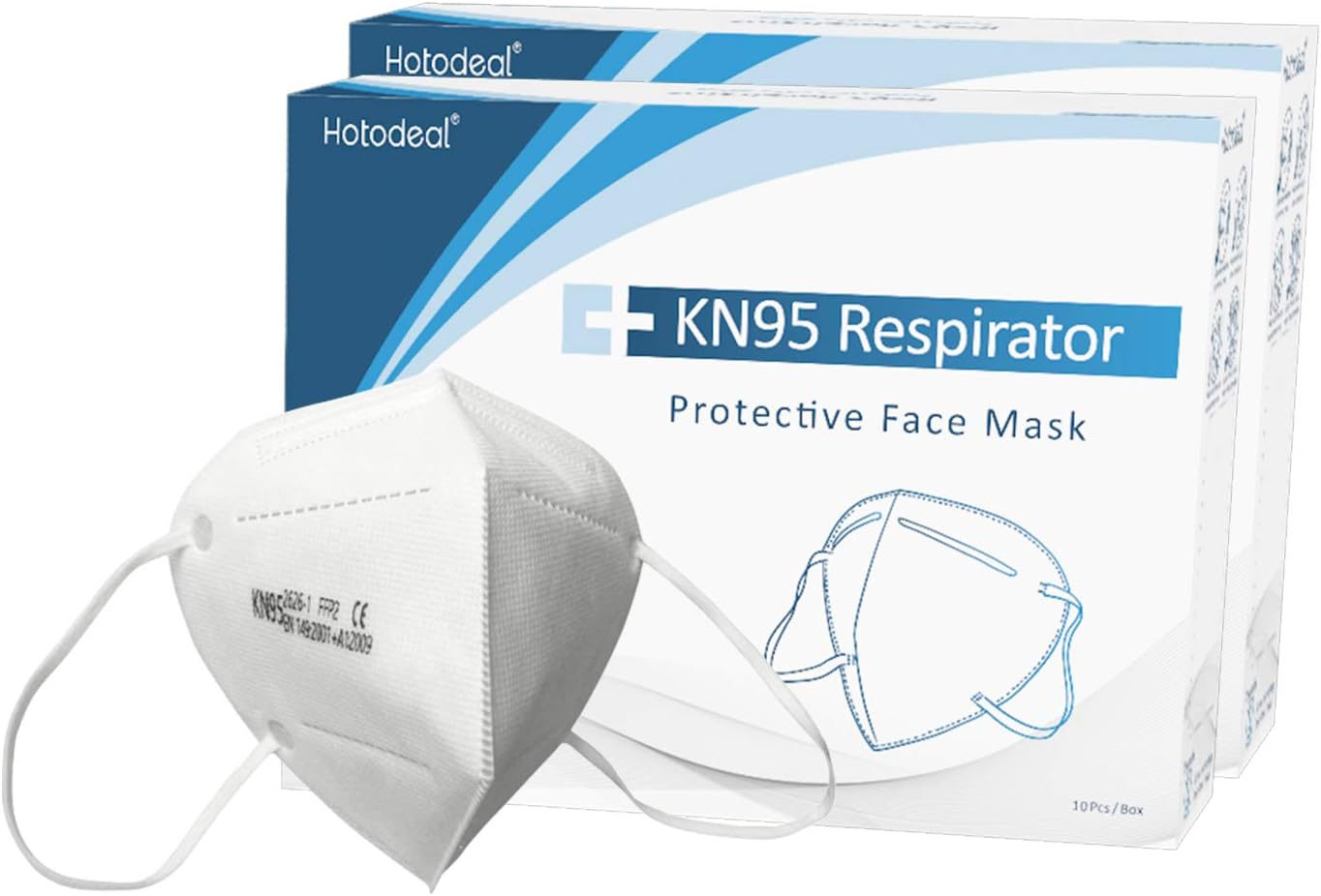 HOTODEAL KN95 Mask Safety Mask Comfort Breathable Mask Earloop Style 20 Pack