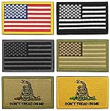 WZT Bundle 6 pieces american flag Tactical Military Morale Patch Set
