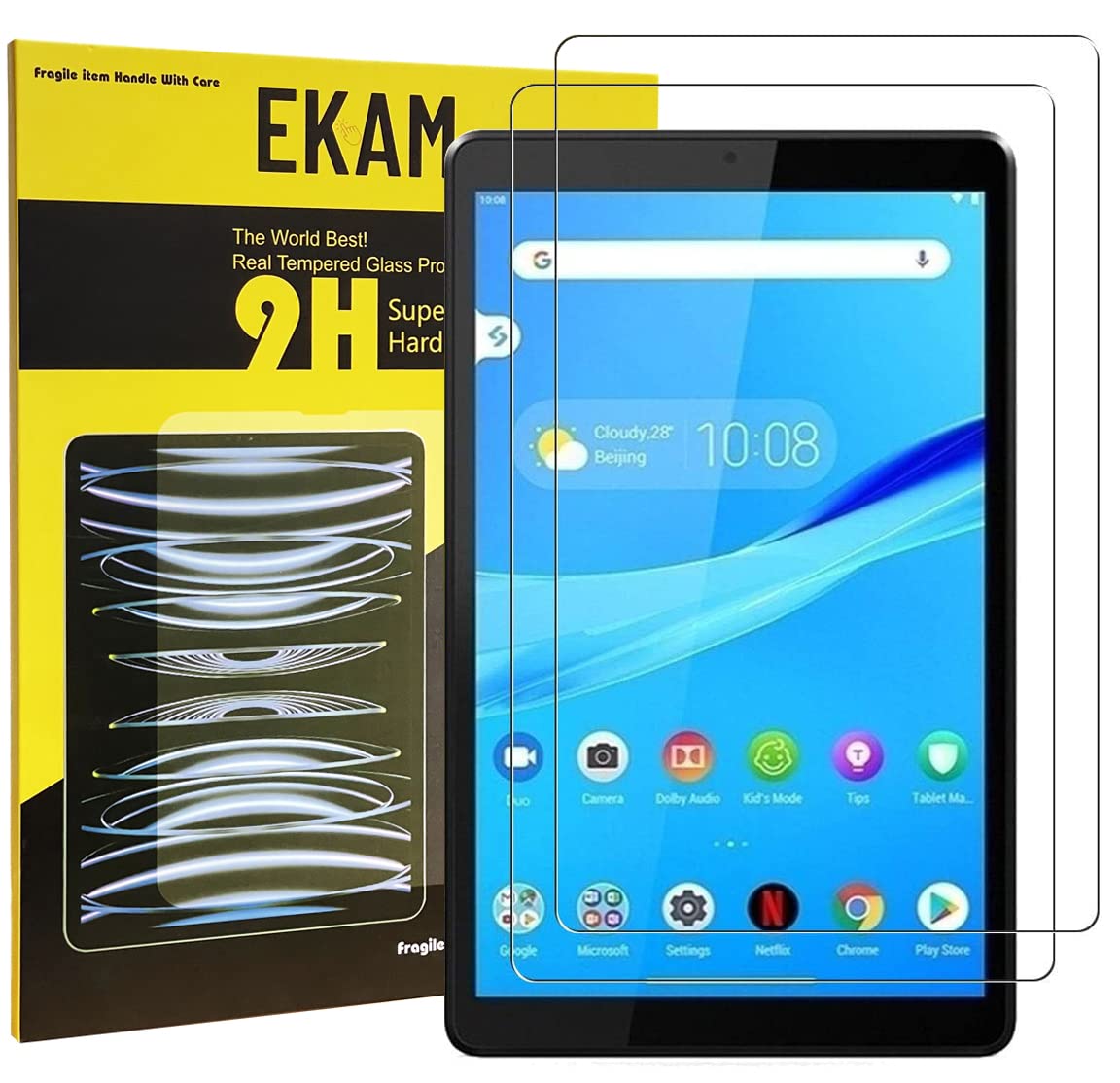 MOBILE STUFF LIMITED [2-Pack] Screen Protector for Lenovo Tab M8, Anti-Scratch Film Tempered Glass for Lenovo Tab M8 HD/Smart Tab M8/Tab M8 FHD