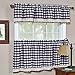 Buffalo Check Panel Window Curtain - 42 Inch Width, 84 Inch Length - Navy & Ivory Plaid - Light Filtering Farmhouse Country Drapes for Bedroom Living & Dining Room by Achim Home Decor