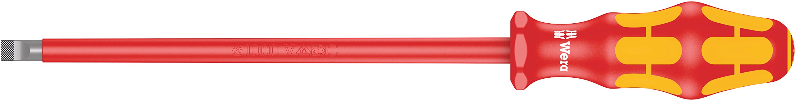 Wera Kraftform Plus Series 100 VDE 160 i Insulated Screwdriver for Slot Screws with Lasertip