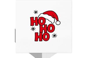 50-PK Christmas Paper Napkins Disposable: 3-Ply Funny Santa Xmas Napkin, Holiday Party Table Decor for Luncheon, Dinner, Dess