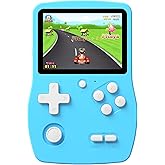 32 Bit Handheld Games for Kids Preloaded 139 Video Games, Portable Video Gaming Player with 3.0" IPS Screen and Rechargeable Battery, Mini Travel Games Electronic Gifts Toys for Boys Girls, Blue