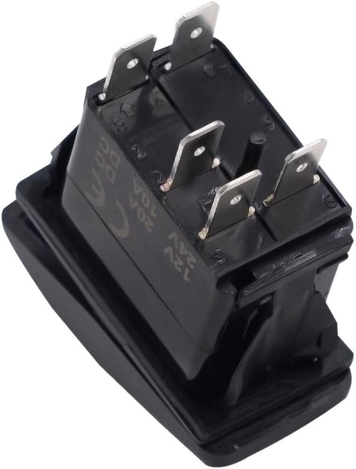MKING 12v 20 Amp Waterproof LED On/Off Boat Marine Rocker Switch with Light (5 x Blue/Color/Red/Green/Orange/White LED) (3/5 Pin) : Sports & Outdoors