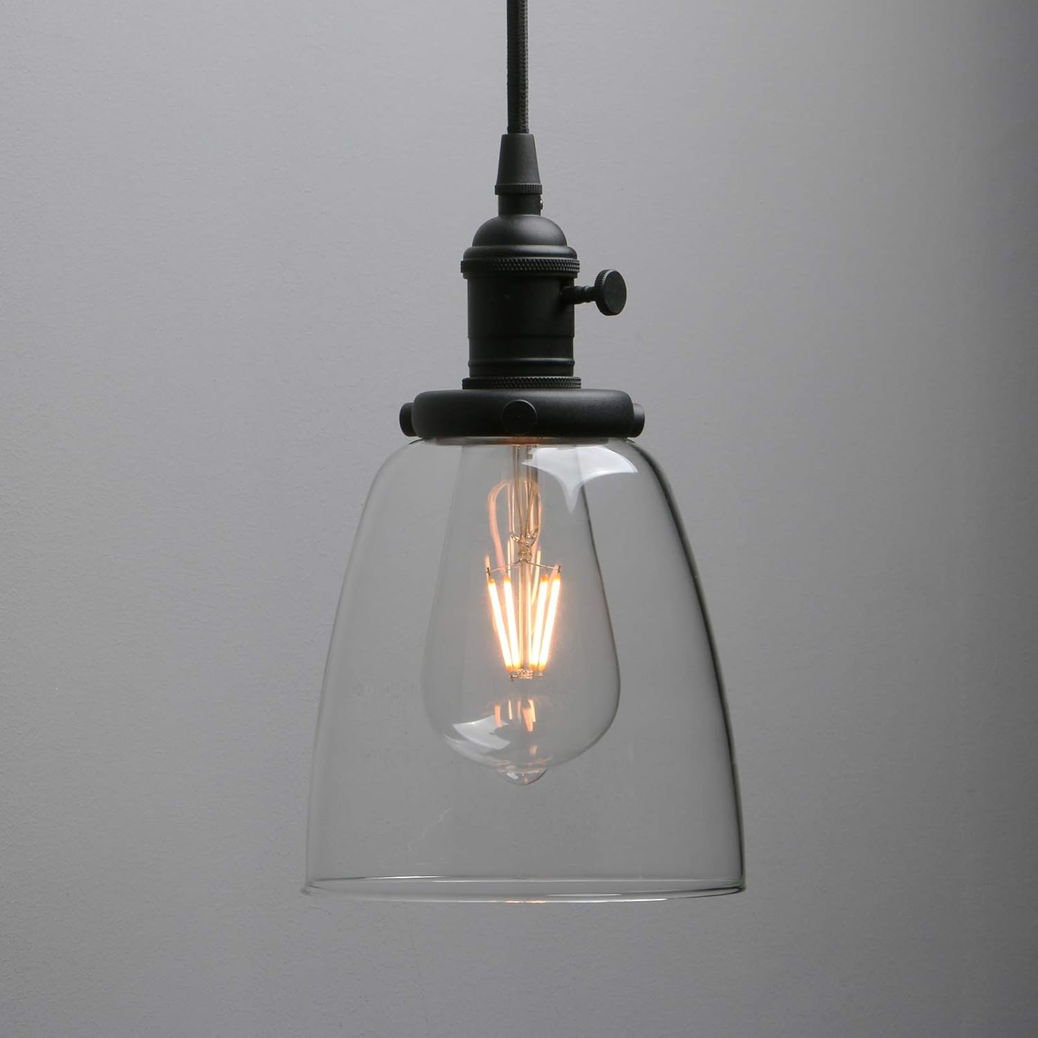 Phansthy Retro Industrial Pendant Lights with Clear Glass Shade - Image 4