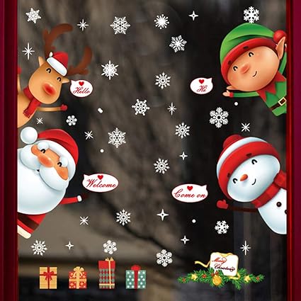 Reusable Santa Claus Snowman Reindeer Door Cover Reusable