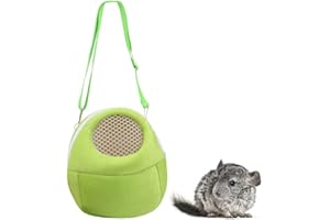 Hypeety Pet Carrier Bag Pet Sling Carrier Backpack Portable Travel Backpack Breathable Outgoing Bag bonding Pouch for Small Pets Hedgehog Hamsters Sugar Glider Chinchilla Guinea Pig (Green)