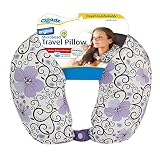 Cloudz Patterned Microbead Travel Neck Pillows - Purple Print
