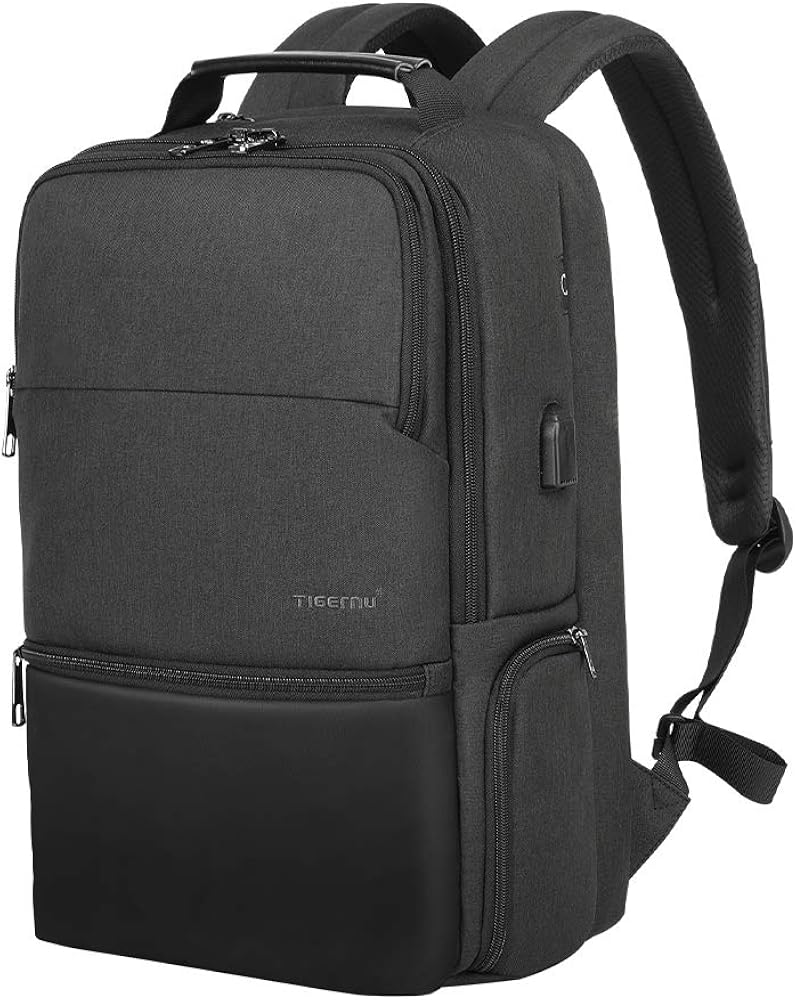 Laptop Backpack, Fintie Tigernu Anti-Theft Water Resistant Business Rucksack with USB Port and Headphone Jack for Travel Work College Daypack Boys Men fits 15.6 inch Notebook