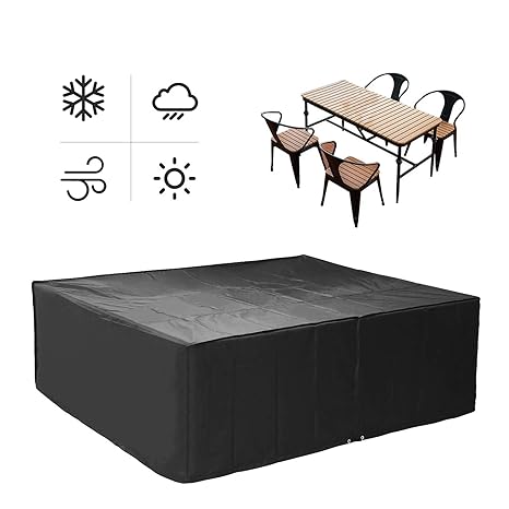 MVPower Abdeckung Schutzhülle Abdeckplane Abdeckhaube für Gartenmöbel und für rechteckige Sitzgarnituren, Gartentische und Mö