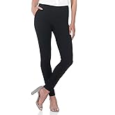 Rekucci Women’s Stretch Pull-On Skinny Work Pant – Tummy-Control, Zip Pockets, Legging Fit – Office & Casual