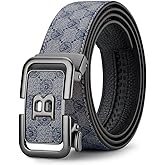 VANNANBA Leather Ratchet Belts for Men - Designer Belts with Letter B Buckle for Dress Casual Pants