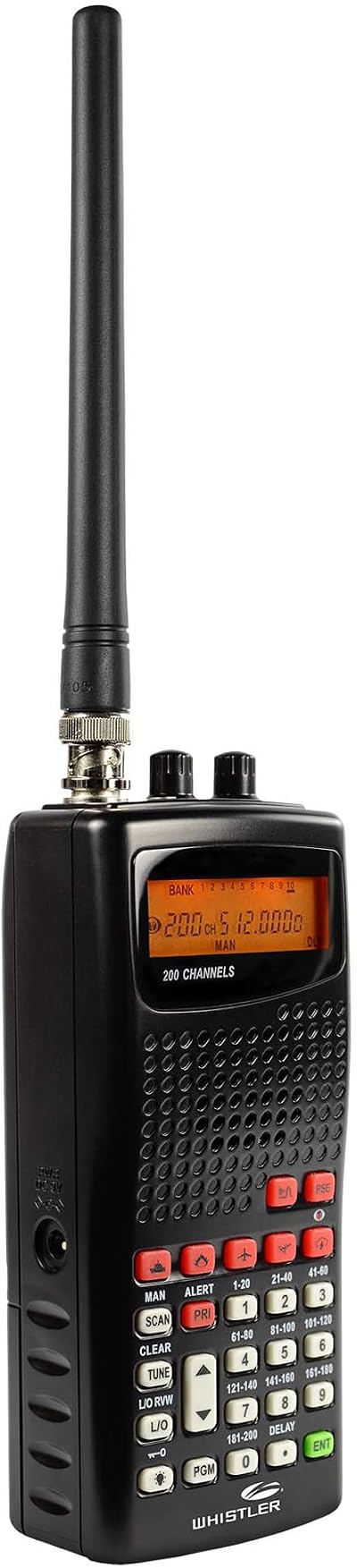 Whistler WS1010 Analogue Handheld Scanner Radio Black 200 Channels Marine Air