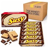 Susy Maxi Chocolate Wafer Cookies, 18 Individually Wrapped Bars, 1.76 oz Each, Crispy Wafer Filled with Chocolate Flavored Cream, Venezuelan Cookies, Galletas de Chocolate, 31.7 oz Total