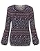 Timeson Women's Long Sleeve Floral Pleated Front Blouse Casual Tops