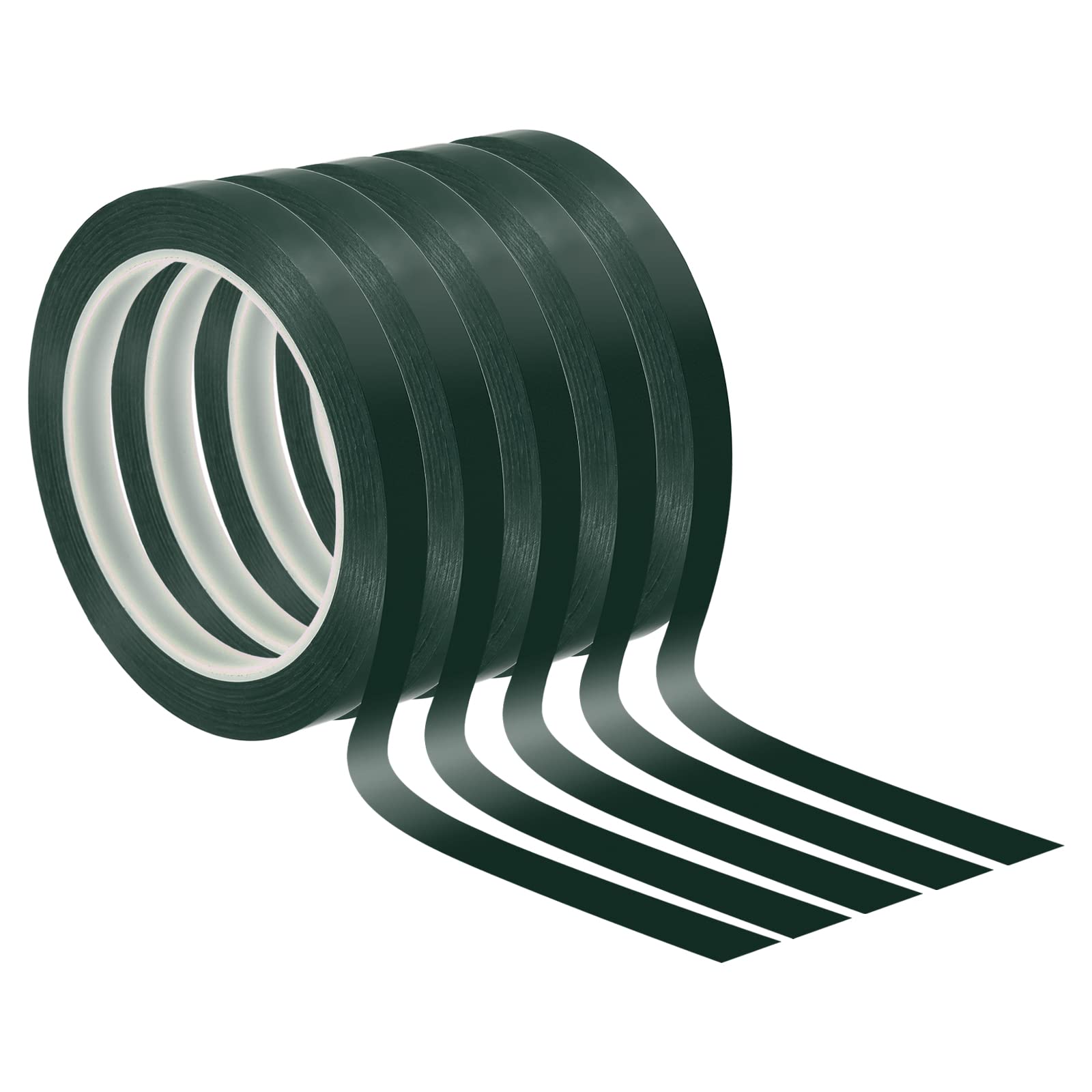 PATIKIL Whiteboard Tape 10mm X 66m, 5 Pack Thin Dry Erase Tape for Graphic Chart Marking DIY Art, Green