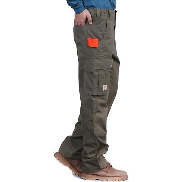 Pinnacle Safety Men's Cargo Work Pants - 65/35 Poly/Cotton Twill, 7.5oz, 36" Unfinished Length (P24)