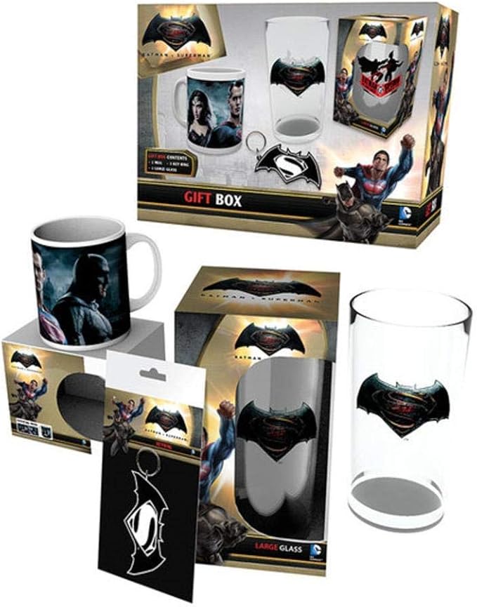 DC Comics "Batman Vs Superman" Set 1 Gift Box, MultiColour Amazon.co.uk Kitchen & Home