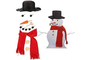Orgrimmar Snowman Decorating Kit Snowman Making Kits Tools Winter Outdoor Toys Decoration (Medium)